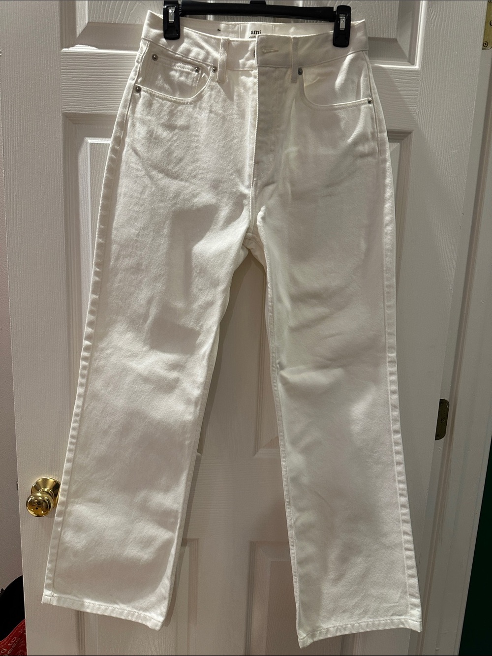 Ami White Straight-Leg Women's Jeans